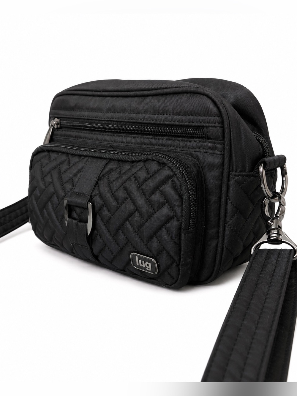Lug Carousel XL RFID Crossbody & Belt Bag Black Quilted Travel Organizer EUC - Picture 12 of 12